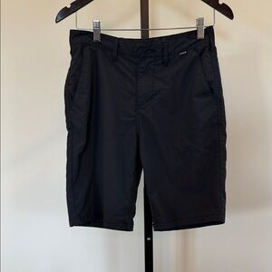 Hurley Black Men's Flat-Front Performance Shorts